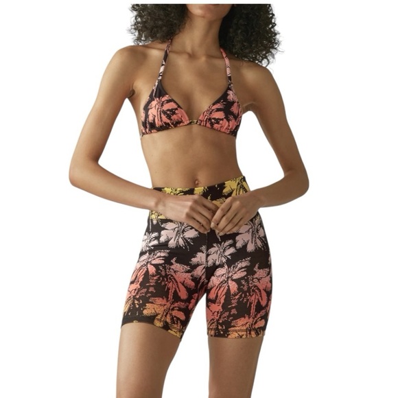 Solid & Striped biker shorts with all-over palm tree print size small - Picture 1 of 10